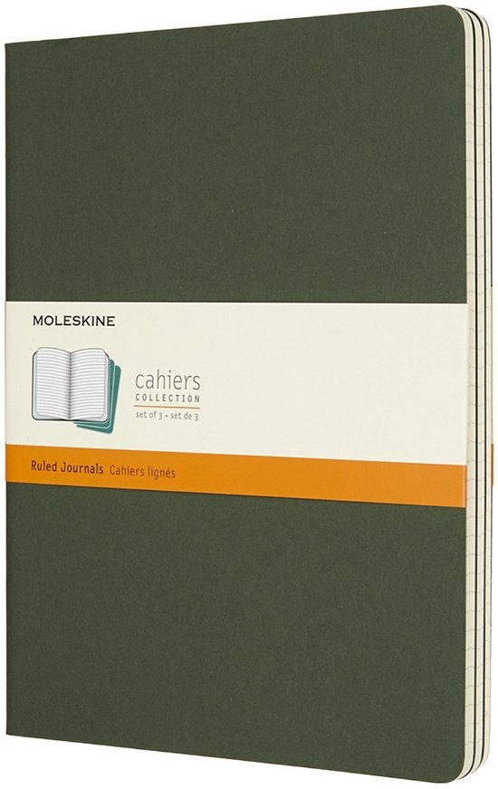 Cover for Moleskine · Moleskine Myrtle Green Extra Large Ruled Cahier Journal (set Of 3) (Paperback Book)