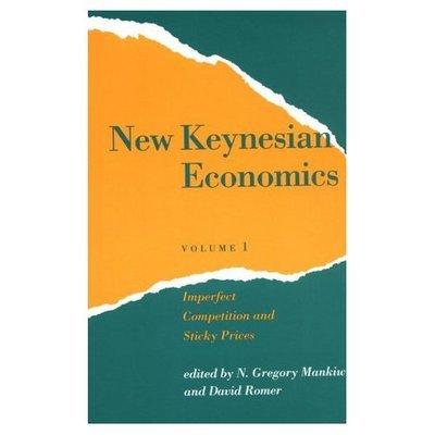Cover for N Gregory Mankiw · New Keynesian Economics: Imperfect Competition and Sticky Prices - Readings in Economics (Pocketbok) (1991)