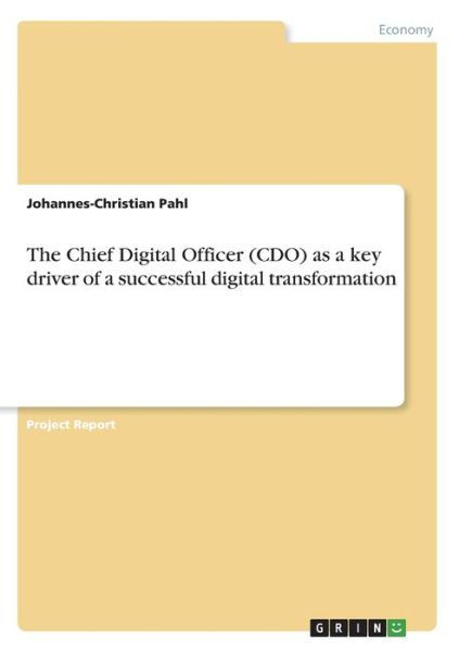 Cover for Pahl · The Chief Digital Officer (CDO) as (Book)