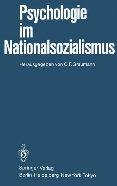 Cover for C F Graumann · Psychologie im Nationalsozialismus (Paperback Book) (1984)