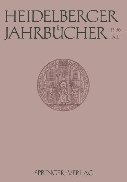 Cover for Helmuth Kiesel · Heidelberger Jahrbucher (Paperback Book) (1996)