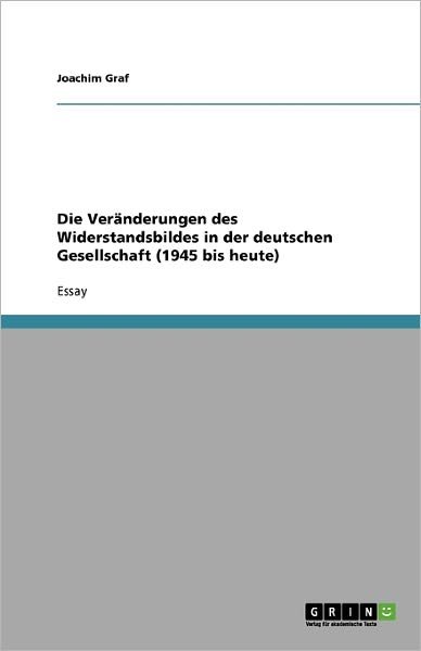 Cover for Graf · Die Veränderungen des Widerstandsb (Book) (2009)