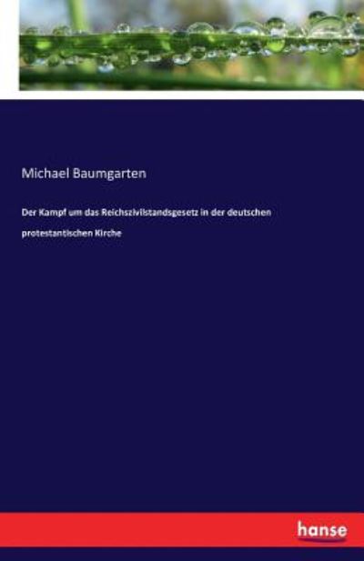 Cover for Baumgarten · Der Kampf um das Reichszivil (Book) (2016)