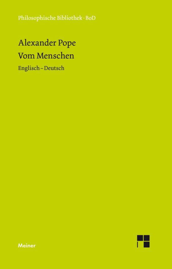 Cover for Alexander Pope · Vom Menschen (Innbunden bok) [German edition] (1997)