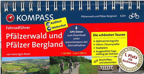 Kompass Fahrradführer 6224: Pfälzerwald und Pfälzer Bergland - Mair-Dumont / Kompass - Books - Kompass - 9783850264334 - May 31, 2012