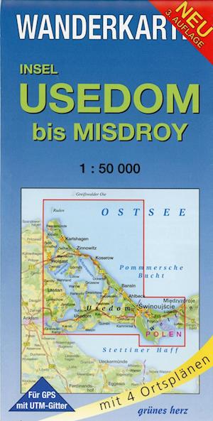 Cover for Lutz Gebhardt · Insel Usedom bis Misdroy 1 : 50 000 Wanderkarte (Map) (2018)