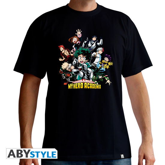 MY HERO ACADEMIA - Tshirt Heroes man SS black - - T-Shirt Männer - Merchandise - ABYstyle - 3700789272335 - 7. februar 2019