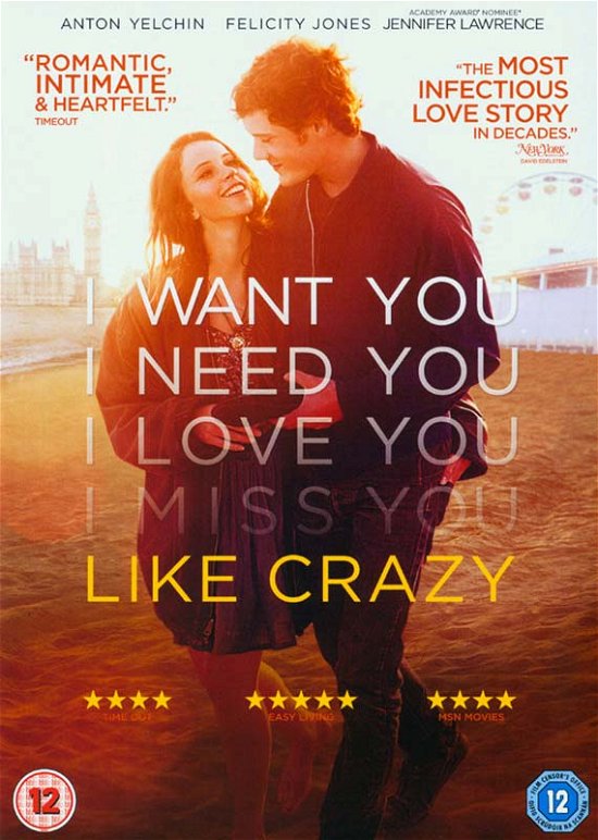 Cover for Like Crazy [edizione: Regno Un (DVD) (2012)