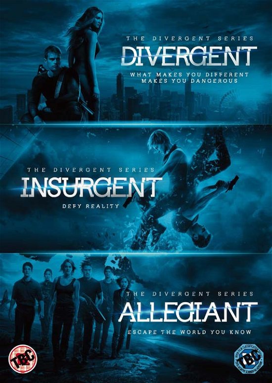 Cover for Divergent / Insurgent / Allegiant (DVD) (2016)
