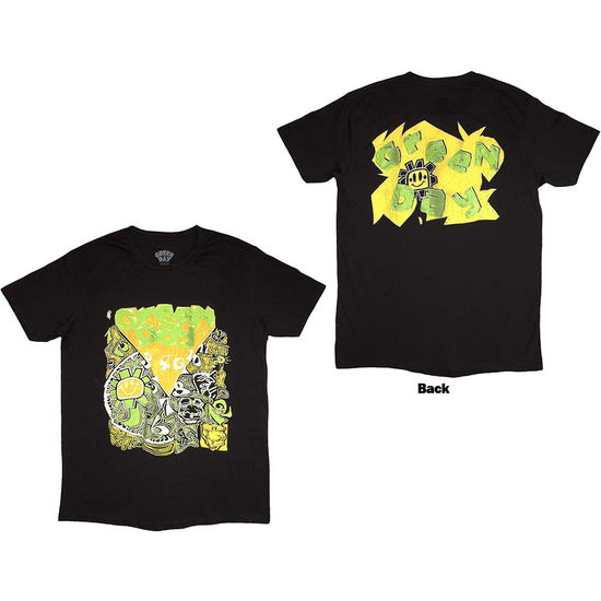 Cover for Green Day · Green Day Unisex T-Shirt: Psychedelic Kerplunk (Black) (Back Print) (T-shirt) [size S] (2024)