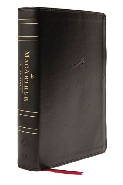 Cover for John F. MacArthur · NASB, MacArthur Study Bible, 2nd Edition, Leathersoft, Black, Comfort Print Unleashing God's Truth One Verse at a Time (Bok) (2020)