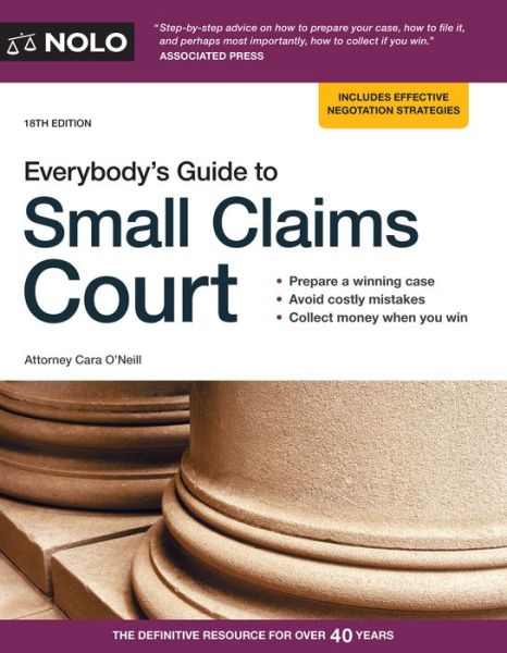 Cover for Cara O'Neill · Everybody's Guide to Small Claims Court (Paperback Book) (2020)