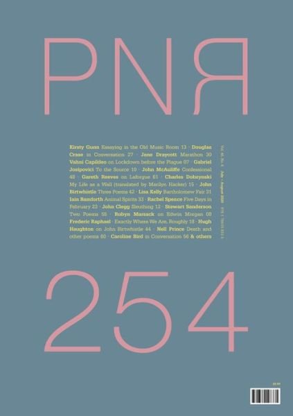 Pn Review 254 - Schmidt - Libros - Carcanet Press, Limited - 9781784108335 - 29 de octubre de 2020