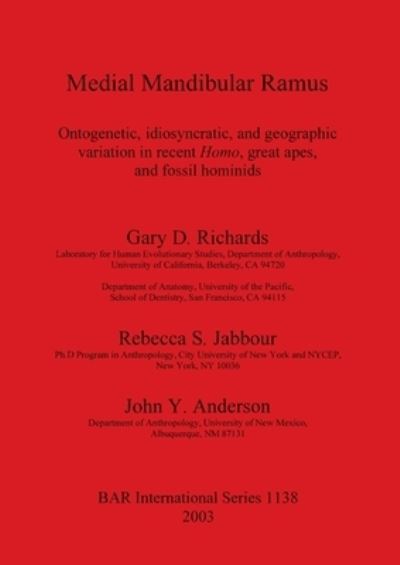 Cover for John Y Anderson · Medial Mandibular Ramus (Paperback Book) (2003)