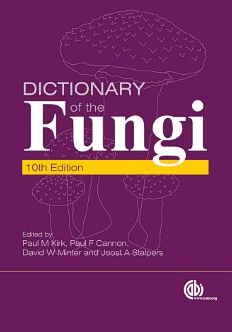 Cover for J a Stalpers · Dictionary of the Fungi (Paperback Book) (2011)