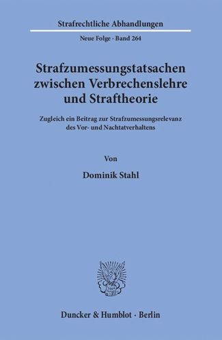 Cover for Stahl · Strafzumessungstatsachen zwischen (Book) (2015)