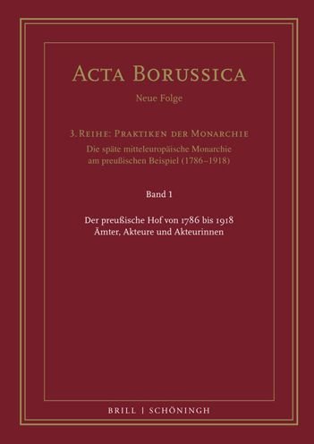 Cover for Anja Bittner · Der Preuaische Hof Von 1786 Bis 1918 (Innbunden bok) (2022)