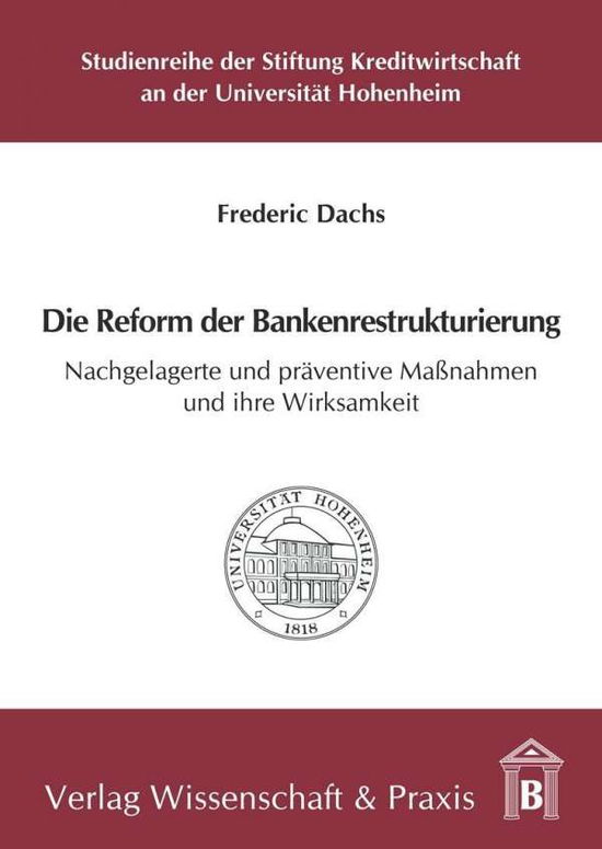 Cover for Dachs · Die Reform der Bankenrestrukturie (Book) (2017)