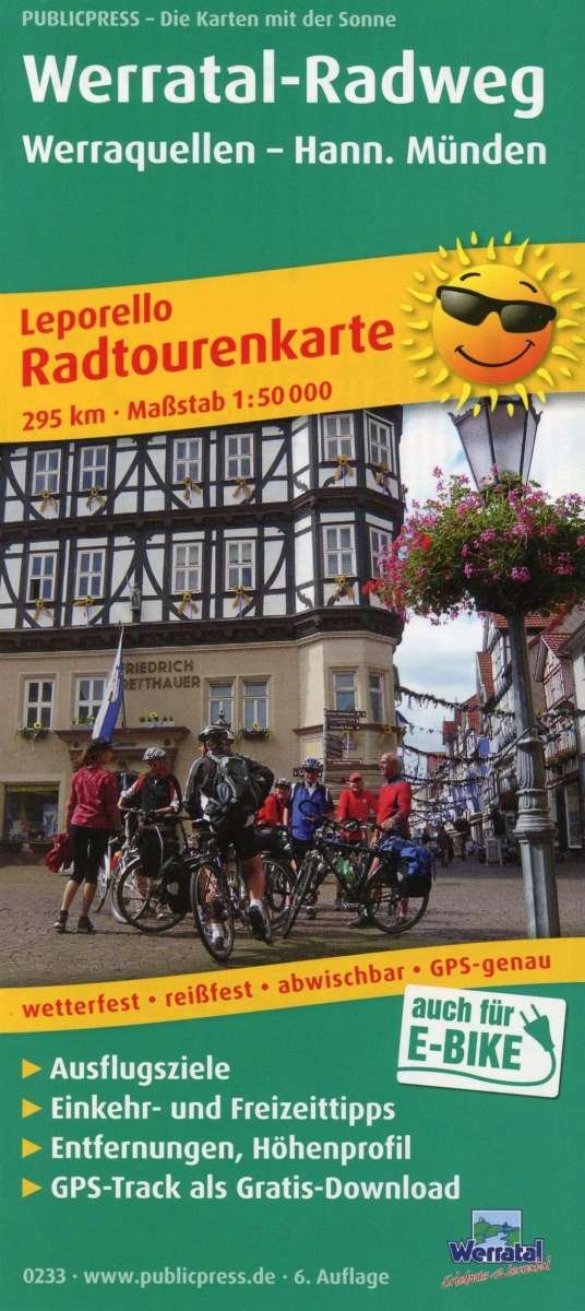 Cover for Publicpress · Werratal cycle path, cycle tour map 1:50,000 (Map) (2019)