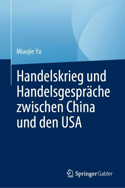 Cover for Yu · Handelskrieg Und Handelsgespräche Zwischen China Und Den Usa (Buch) (2023)