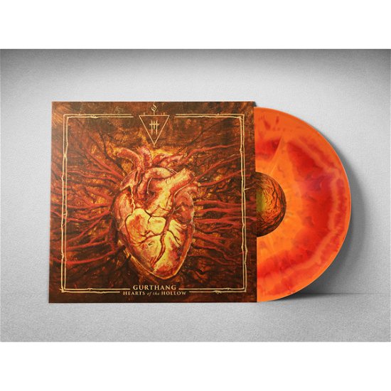 Cover for Gurthang · Hearts of the Hollow (Transparent Red / Orange Multi-colour Splatter Vinyl) (LP) (2021)
