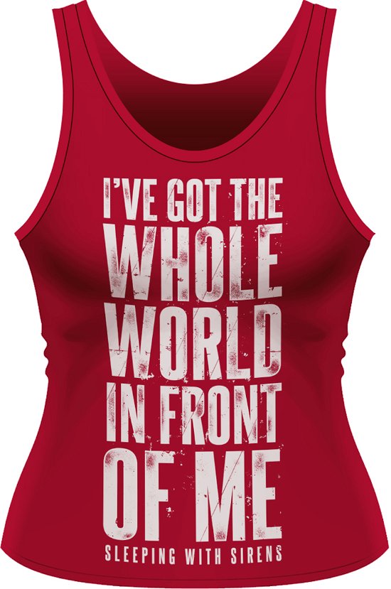 Cover for Sleeping with Sirens =t-s · World Tank Vest / Girlie / Red (MERCH) [size S] (2013)