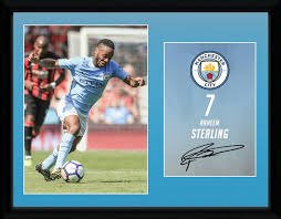 Manchester City - Sterling 17/18 (Stampa In Cornice 30x40cm) - Manchester City - Merchandise -  - 5028486393336 - 