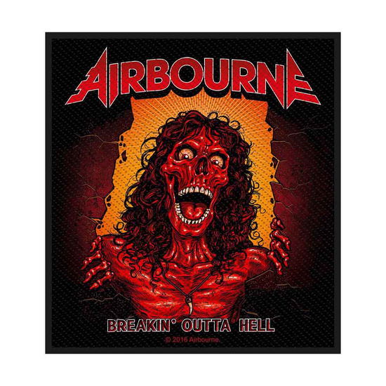 Airbourne Standard Woven Patch: Breakin' Outa Hell - Airbourne - Merchandise - PHD - 5055339776336 - October 21, 2019