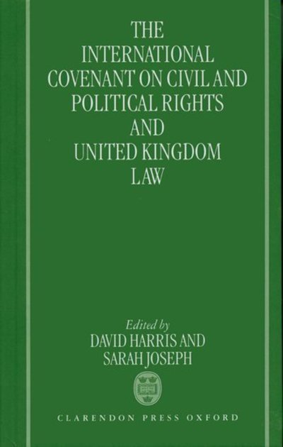 Cover for Harris · The International Covenant on Civil and Political Rights and United Kingdom Law (Hardcover Book) (1995)
