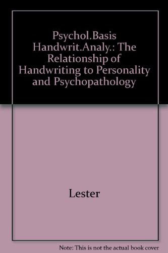 Cover for David Lester · Psychological Basis of Handwri (Hardcover Book) (1981)