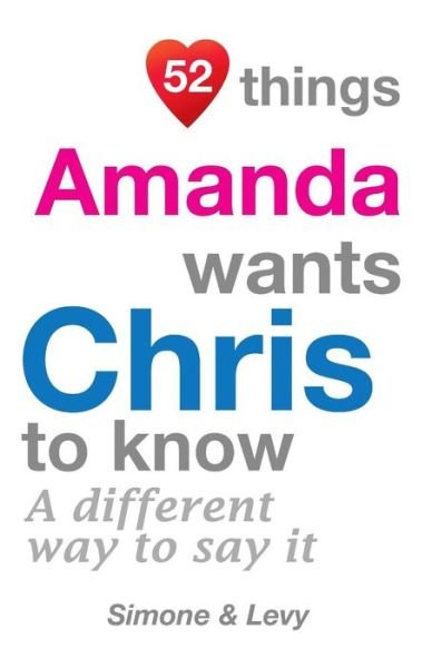 52 Things Amanda Wants Chris to Know: a Different Way to Say It - J L Leyva - Bücher - Createspace - 9781511611336 - 31. Oktober 2014