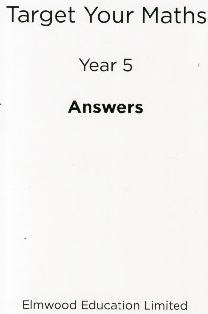 Cover for Stephen Pearce · Target Your Maths Year 5 Answer Book - Target your Maths (Pocketbok) (2014)