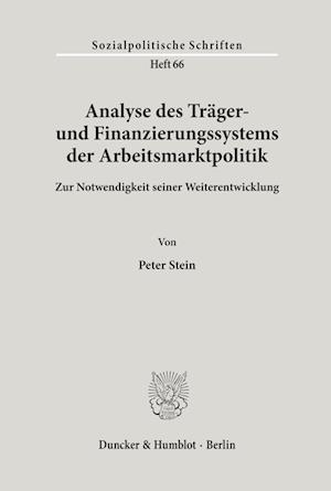 Cover for Stein · Analyse des Träger- und Finanzier (Book) (1995)