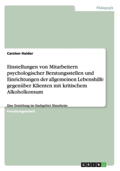 Cover for Haider · Ermittlung der Einstellungen von (Buch) [German edition] (2008)