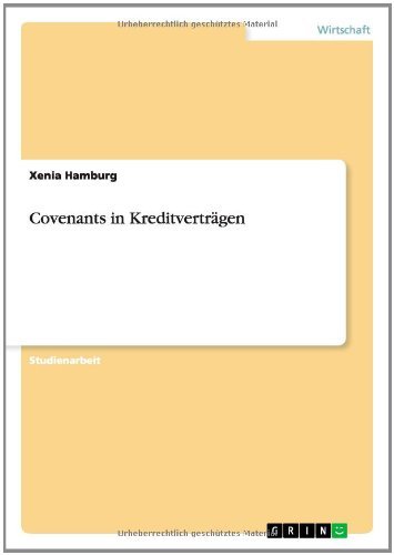 Cover for Xenia Hamburg · Covenants in Kreditvertragen (Taschenbuch) [German edition] (2014)
