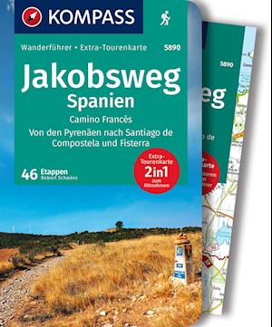 Cover for Robert Schwänz · KOMPASS Wanderführer Jakobsweg Spanien, Camino Francés. Von den Pyrenäen nach Santiago de Compostela und Fisterra, 60 Etappen (Book) (2023)