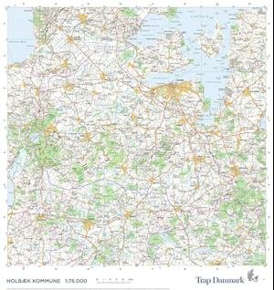 Cover for Trap Danmark · Trap Danmark: Kort over Holbæk Kommune (Map) (2022)