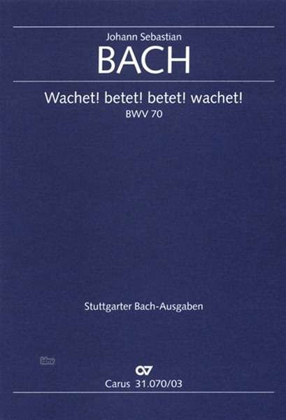 Cover for JS Bach · Kantate Nr.70,KA.CV31.070/03 (Bok)