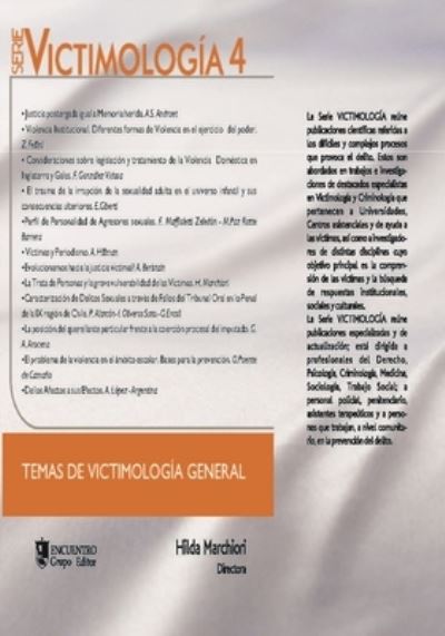 Cover for Cesar Fortete · Victimologia 4: Temas de victimologia general - Victimologia (Paperback Book) (2021)