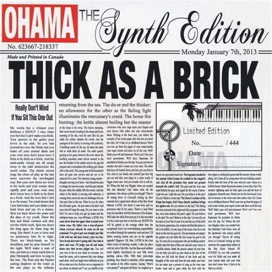 Cover for Ohama · Thick As a Brick: Synth Edition (CD) (2012)