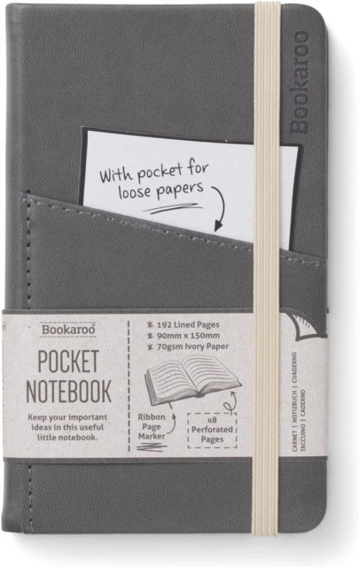 Cover for Bookaroo Pocket Notebook (A6) Journal - Charcoal (Paperback Book) (2023)