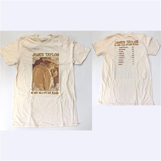 James Taylor Unisex T-Shirt: 2018 Tour Harmonica (Back Print / Ex. Tour) - James Taylor - Merchandise -  - 5056170672337 - 