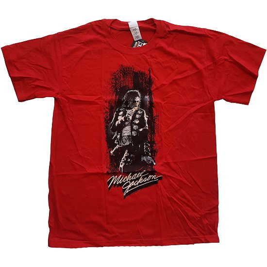 Cover for Michael Jackson · Michael Jackson Unisex T-Shirt: Street Art (T-shirt) [size M] [Red - Unisex edition]