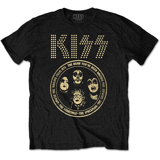 KISS Unisex T-Shirt: Band Circle - Kiss - Merchandise -  - 5056368699337 - 