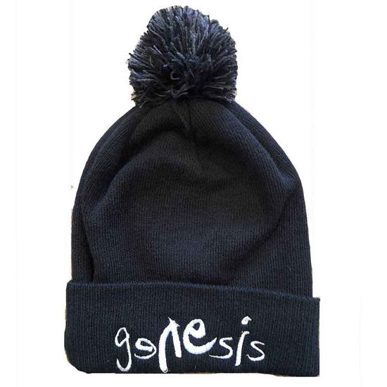 Genesis Unisex Bobble Beanie Hat: Logo (Ex-Tour) - Genesis - Fanituote -  - 5056561045337 - 