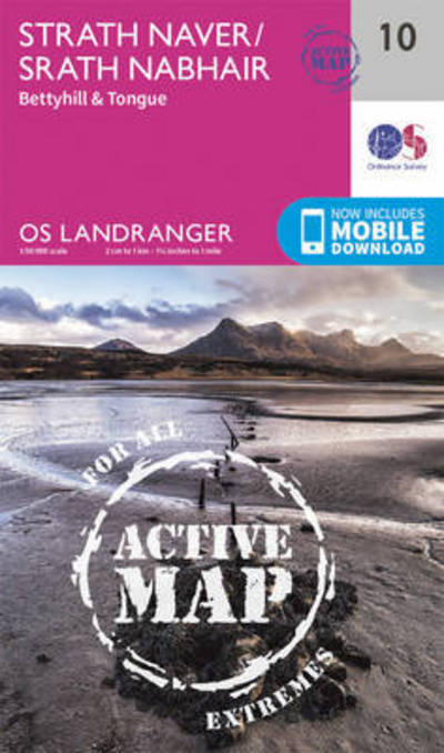 Cover for Ordnance Survey · Strathnaver, Bettyhill &amp; Tongue - OS Landranger Active Map (Map) [February 2016 edition] (2016)
