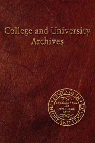 Cover for Christopher J. Prom · College and Universiy Archives (Paperback Book) (2009)