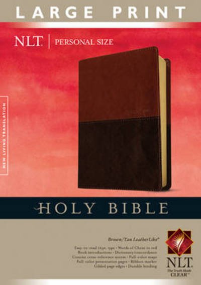 Cover for Tyndale House Publishers · Personal Size Large Print Bible-nlt (Leather Book) [Large Print edition] [Tan/Brown Imitation] (2012)