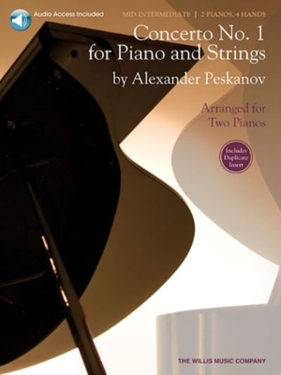 Cover for Alexander Peskanov · Concerto No.1 for Piano and  Strings Bk/cd 2pianos/4hands Mid-intermediate (Paperback Book) [Pap / Com edition] (2007)