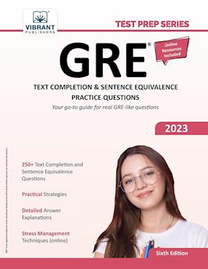 Cover for Vibrant Publishers · GRE Text Completion and Sentence Equivalence Practice Questions (Book) (2022)